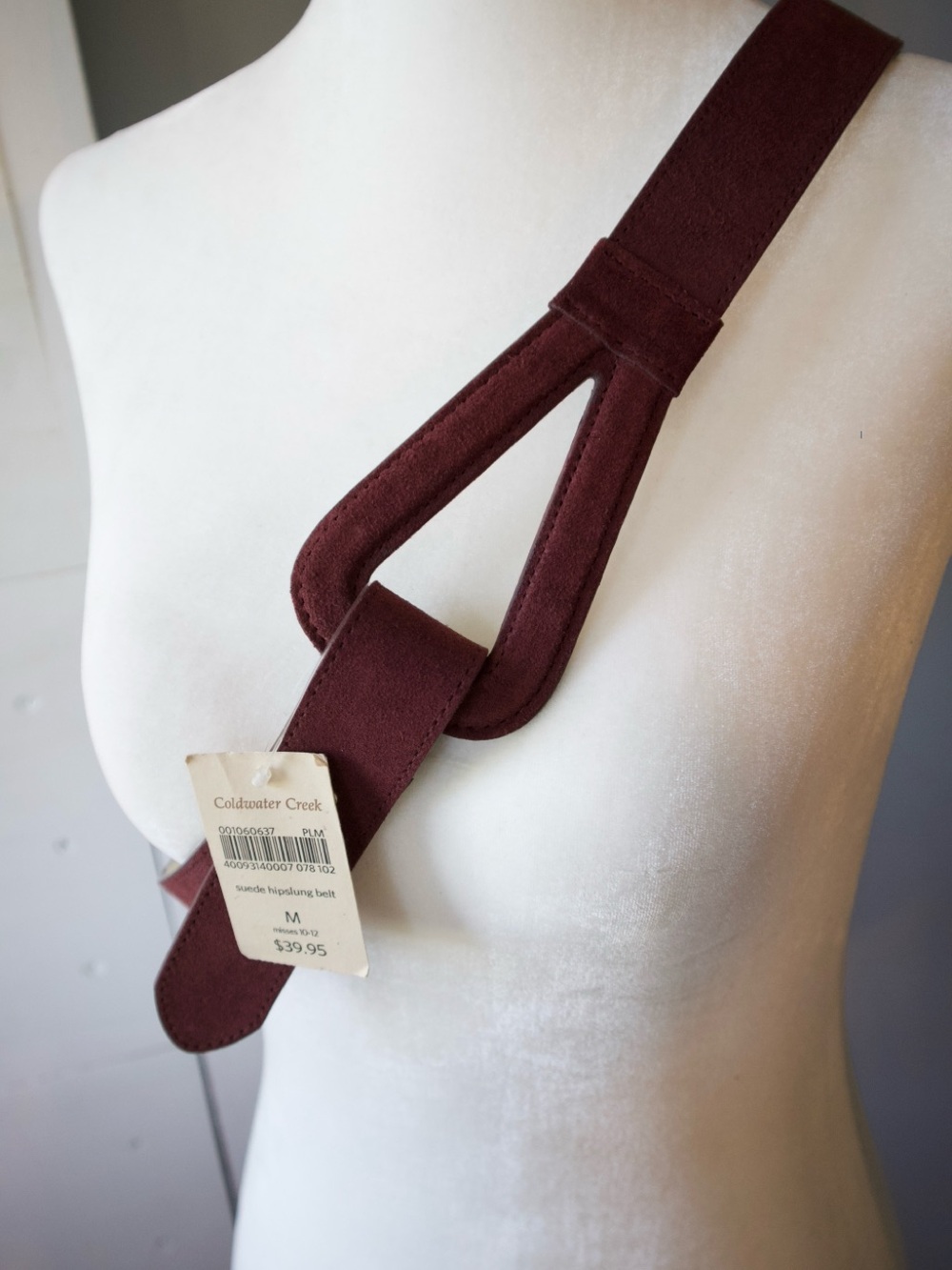 Vintage Y2K Coldwater Creek Suede hip slung belt  in Plum